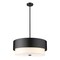Z-Lite Counterpoint Chandelier, 5-Light, 24 In.W x 10.5 In.H, Matte Black/White 495P24-MB - alternate 1